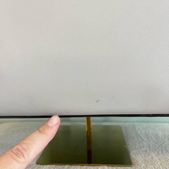 MICHAEL KORS MK Womens Shoulder Tote Bag Chain Strap Pebbled Leather Taupe - Picture 4 of 13